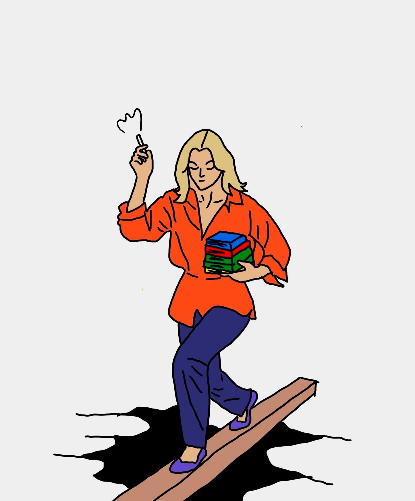 Digital Illustration "Balancing Ambition" White Background on Museum-Quality Matte Paper Poster 13x18 cm / 5x7″ (Copy)